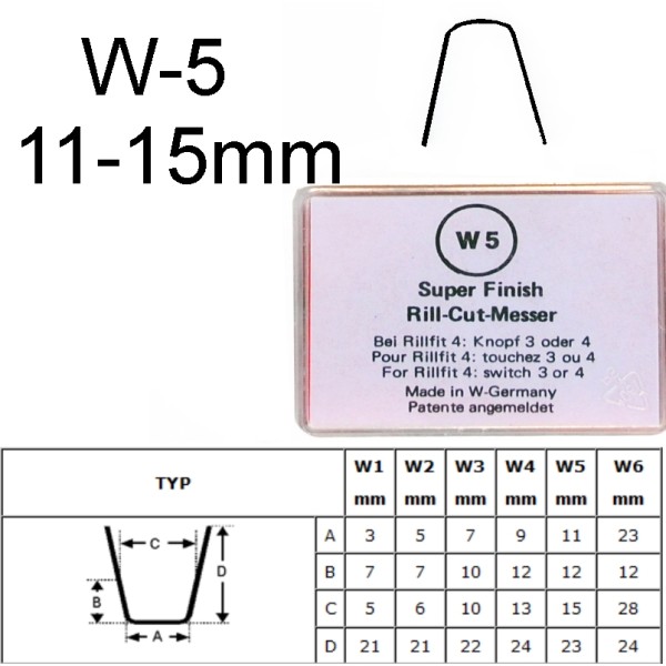 Protektora griešanas nazis W5, 11–15 mm