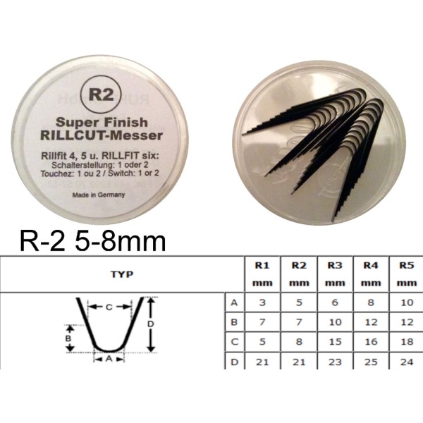 Protektora griešanas nazis R2, 5–8 mm
